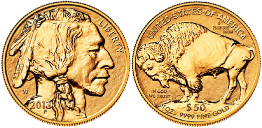 2013 Reverse Proof Gold Buffalo Coin